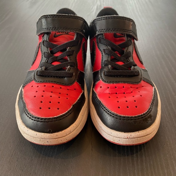 Nike Kids Black & Red Court Borough Low Recraft Sneakers Size 11C - Picture 2 of 7
